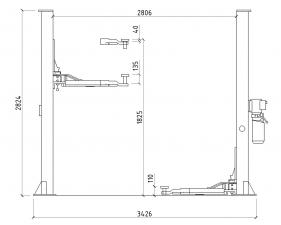 Двухстоечный автомобильный подъемник SYSTEM T4i