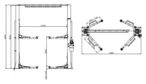 Подъемник двухстоечный OMA-Werther