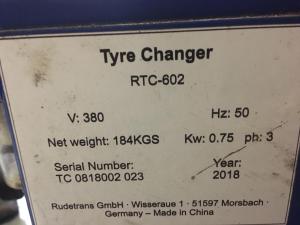 Стенд шиномонтажный полуавтомат для колес легковых автомобилей Rudetrans RTC-602 БУ