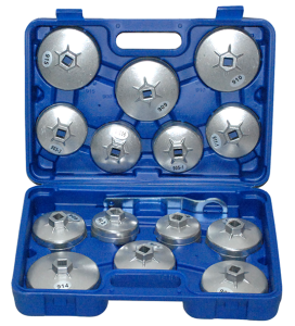 Съемники масляных фильтров алюминиевые (15 предметов) TA-A1012