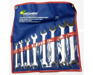 Ключи рожковые 27-550M-S8C-NR (набор 8шт) NICHER®