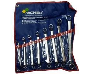 Ключи накидные 75° 27-900M-S8C-NR (набор 8шт) NICHER®