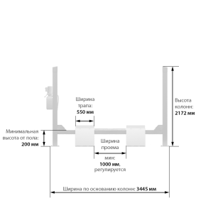 Четырёхстоечный подъёмник Launch TLT-455W (с траверсой)