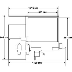 Cтанок для проточки тормозн. дисков/бараб. и маховиков, цифровой индикатор, верстак Hunter BL505D-AB