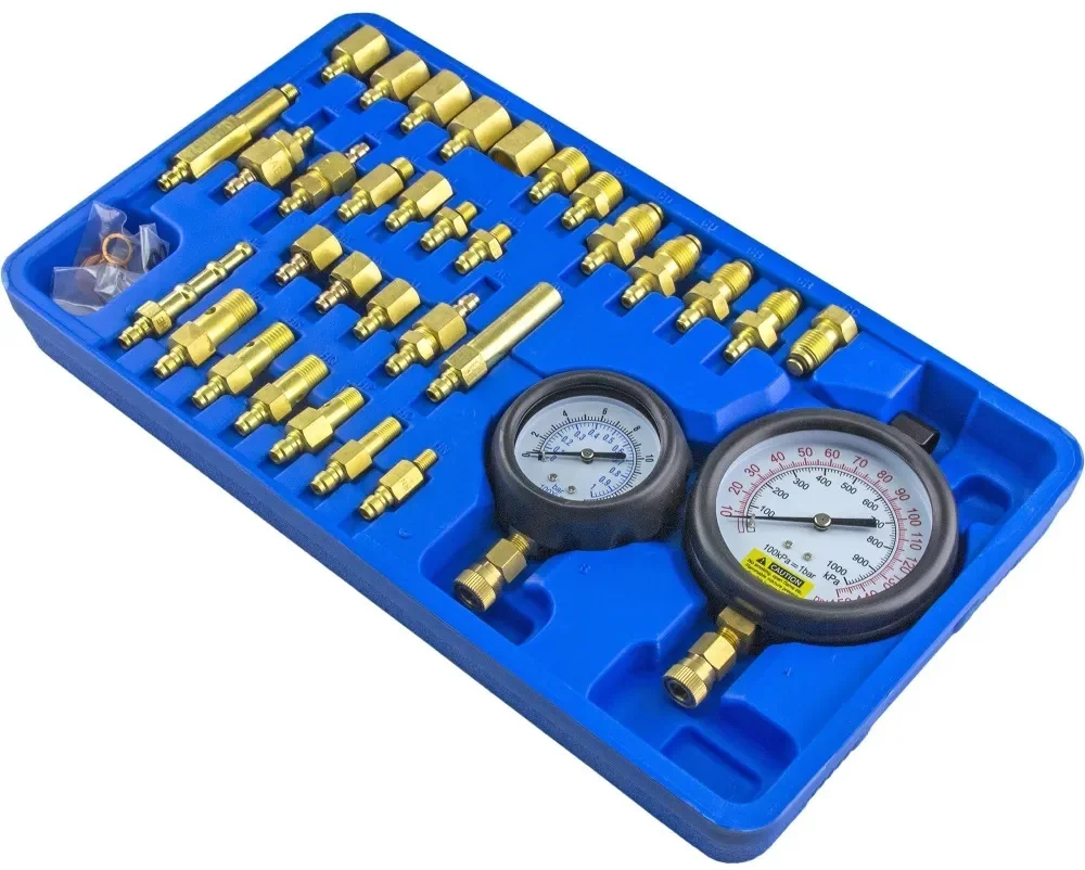 Тестер давления топлива «MASTER SET 2» (0–10 bar), 41 предмет, ZIPMEND