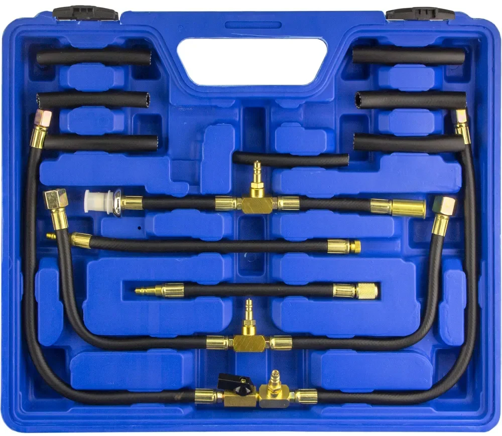 Тестер давления топлива «MASTER SET» (0–10 bar), 46 предметов, ZIPMEND