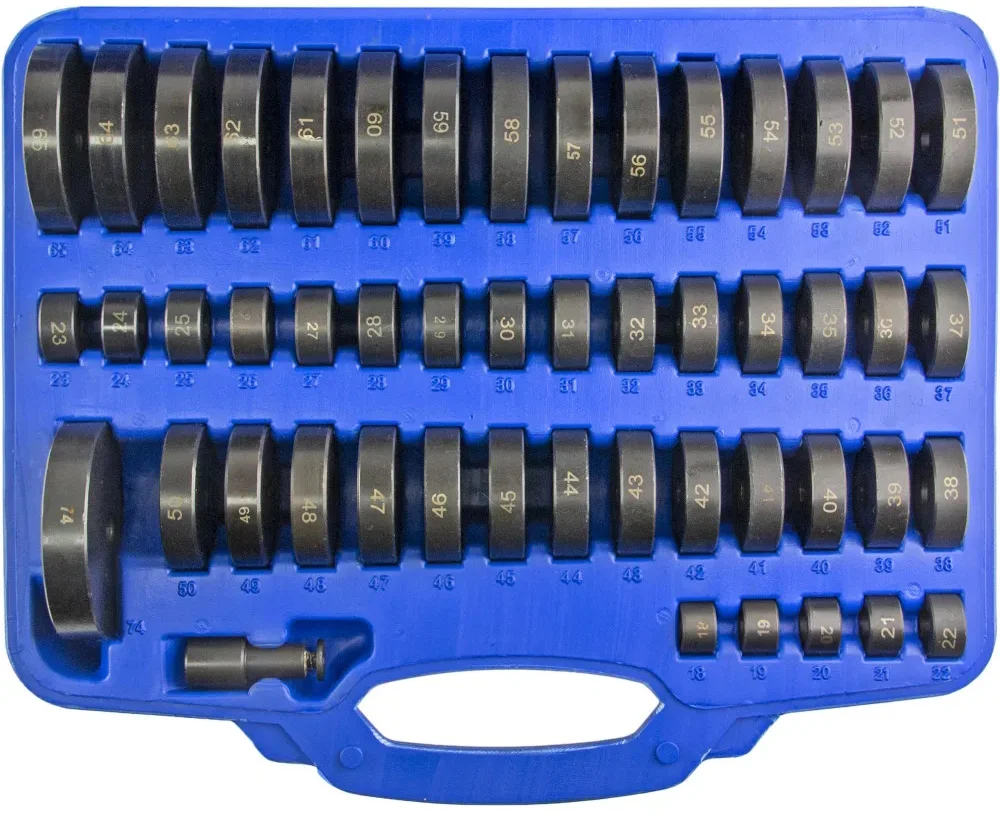 Набор оправок для запрессовки и выпрессовки подшипников, сальников и втулок 52 предмета, ZIPMEND