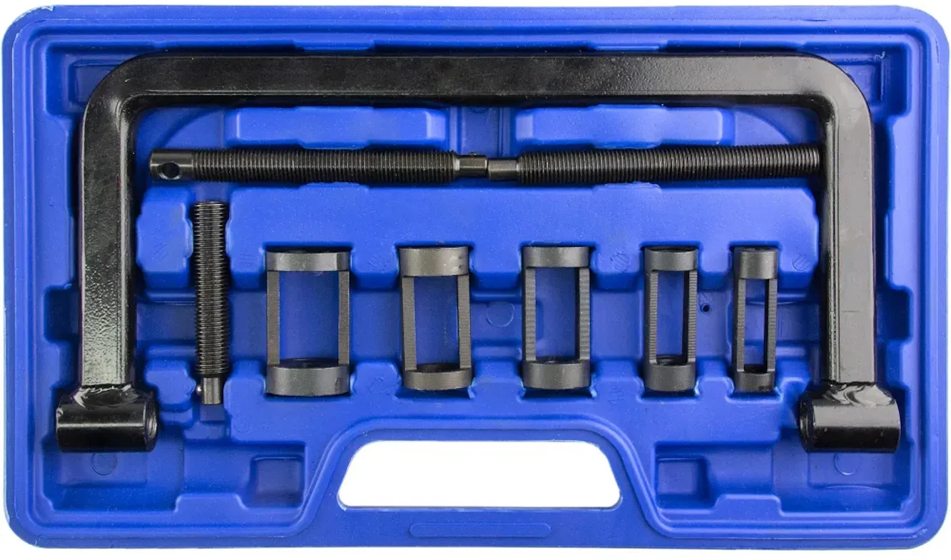 Рассухариватель клапанов универсальный струбцинного типа с насадками, 16–30мм, 8 предметов, ZIPMEND