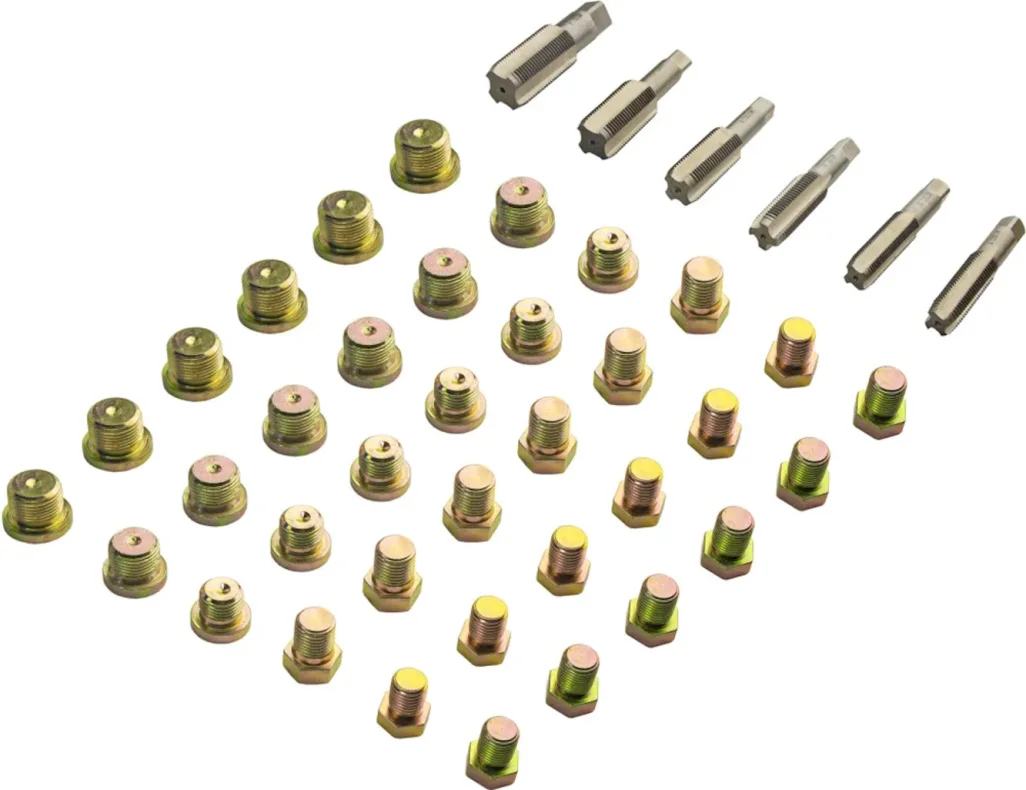 Набор для восстановления резьбы маслосливных отверстий, М13-М22, 114 предметов, ZIPMEND