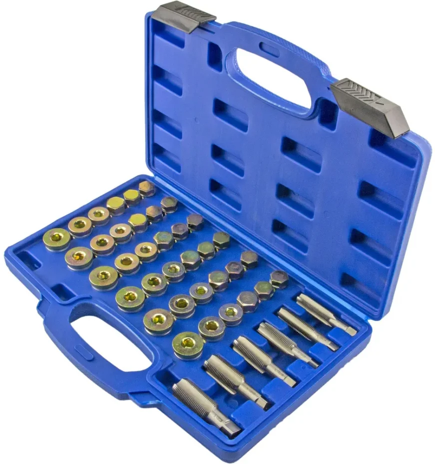 Набор для восстановления резьбы маслосливных отверстий, М13-М22, 114 предметов, ZIPMEND