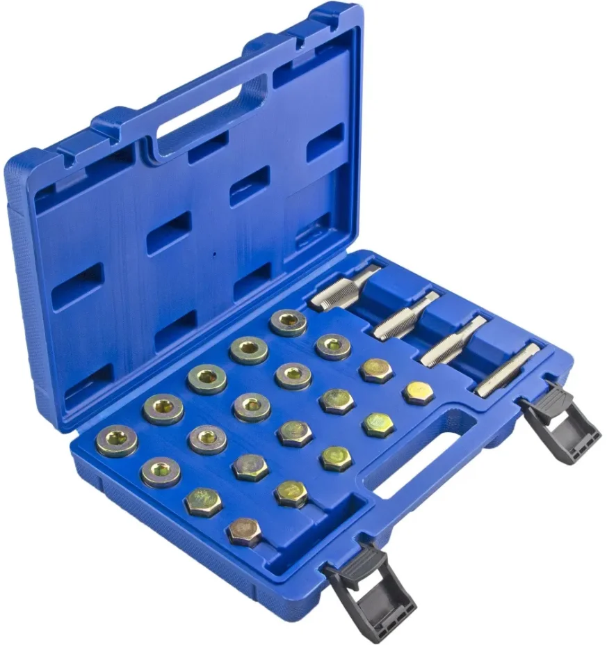 Набор для восстановления резьбы маслосливных отверстий, М13-М20, 64предмета., ZIPMEND