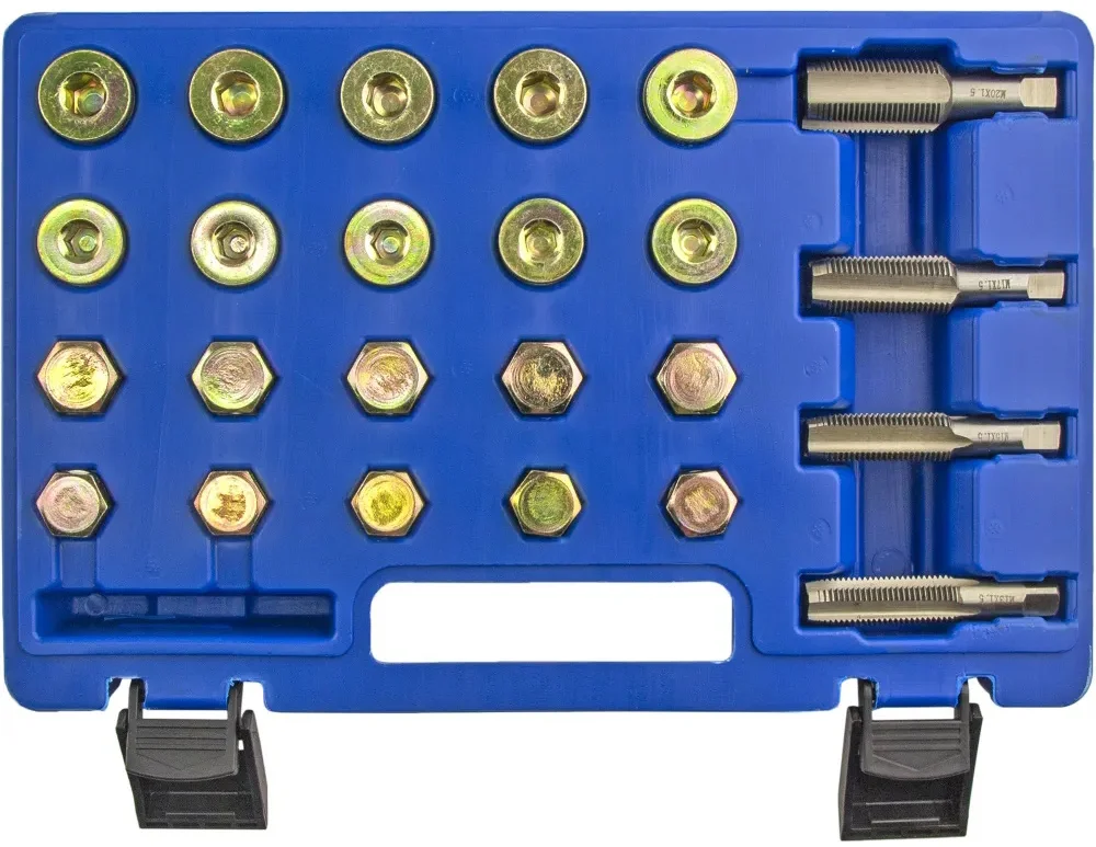 Набор для восстановления резьбы маслосливных отверстий, М13-М20, 64предмета., ZIPMEND