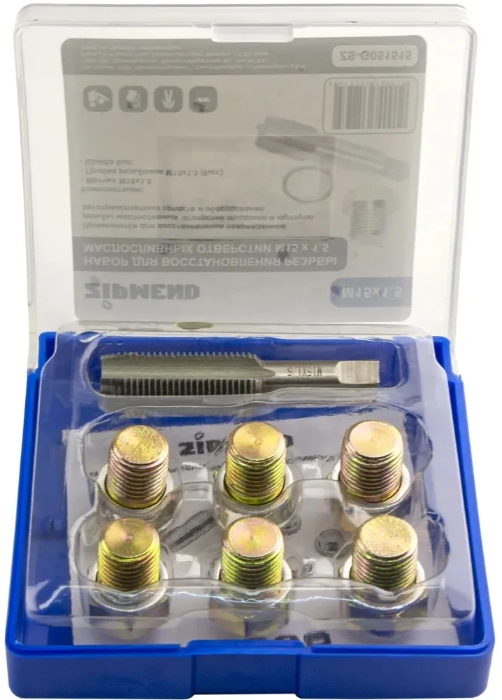 Набор для восстановления резьбы маслосливных отверстий M15 x 1,5мм., ZIPMEND