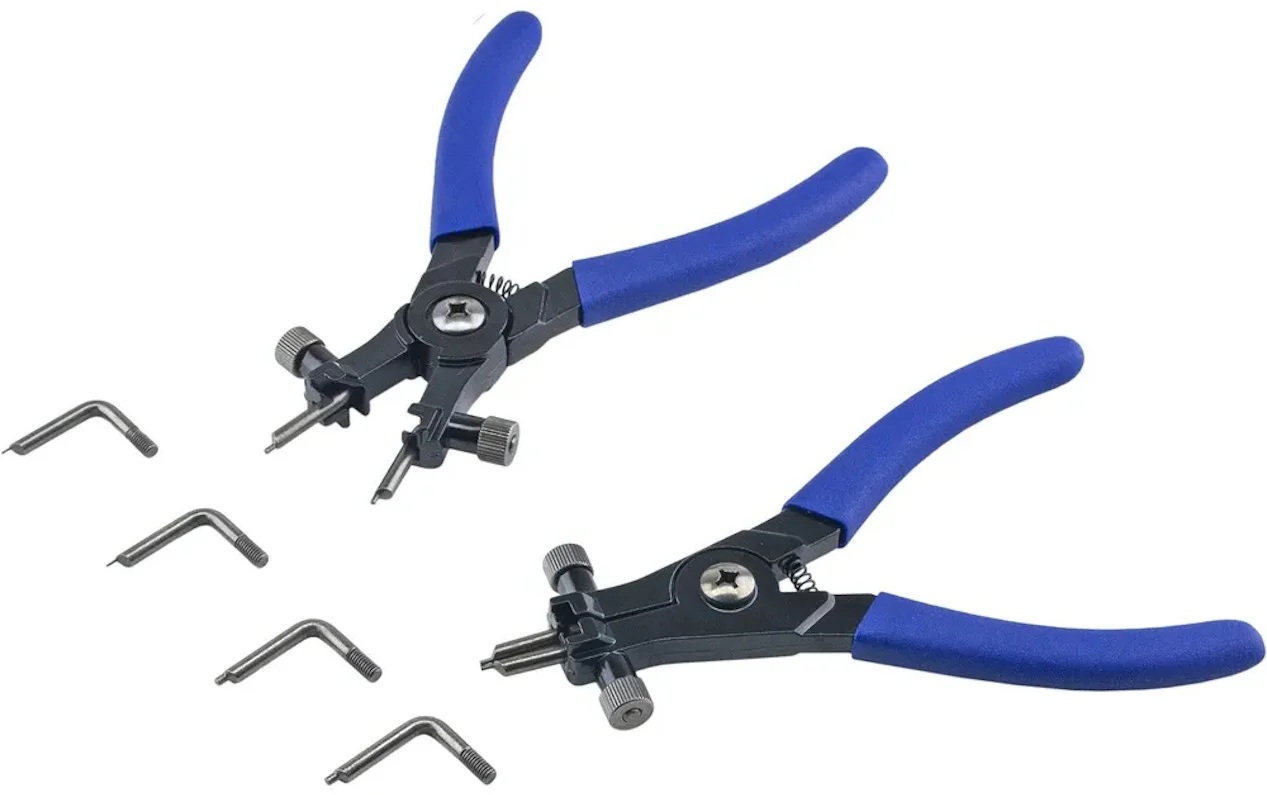 Набор универсальных съемников стопорных колец 2шт. сжим / разжим, 45°, 90°, 180° с насадками