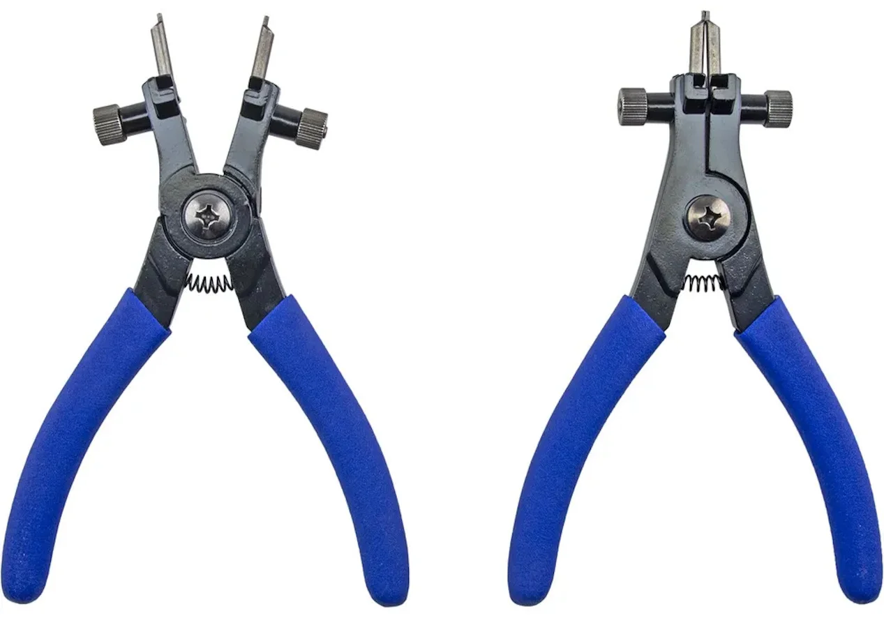 Набор универсальных съемников стопорных колец 2шт. сжим / разжим, 45°, 90°, 180° с насадками