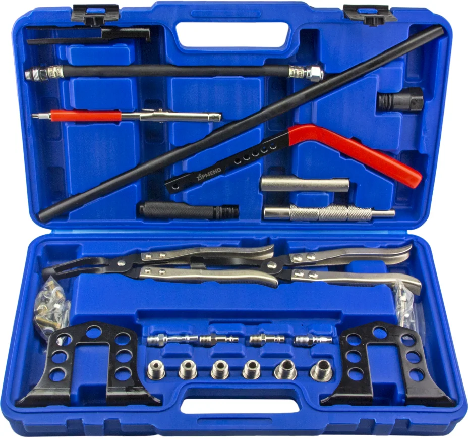 Рассухариватель клапанов универсальный с набором для замены маслосъемных колпачков.