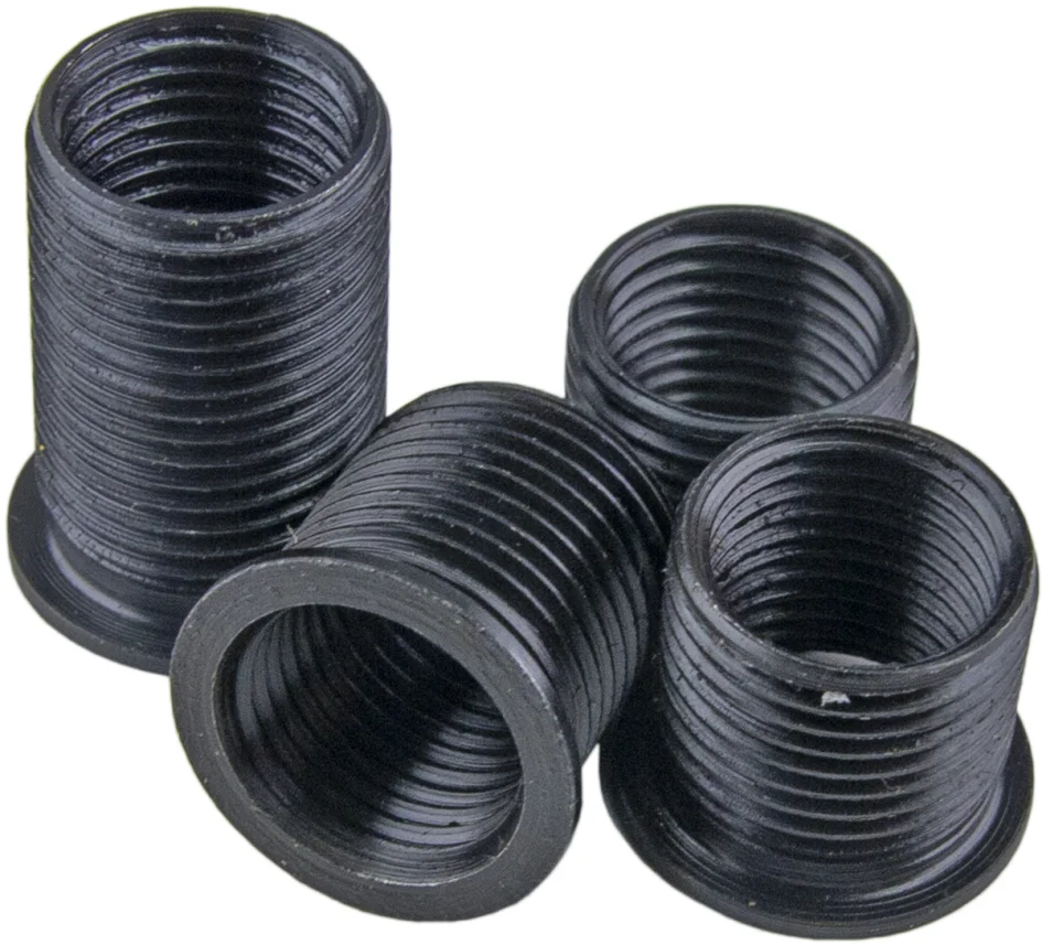 Вставки резьбовые для восстановления резьбы отверстий свечей накаливания M10×1мм., 4 предмета.