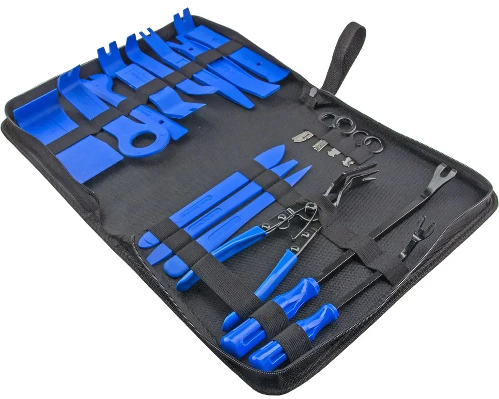 Набор съемников обшивки салона, клипс, 19 предметов