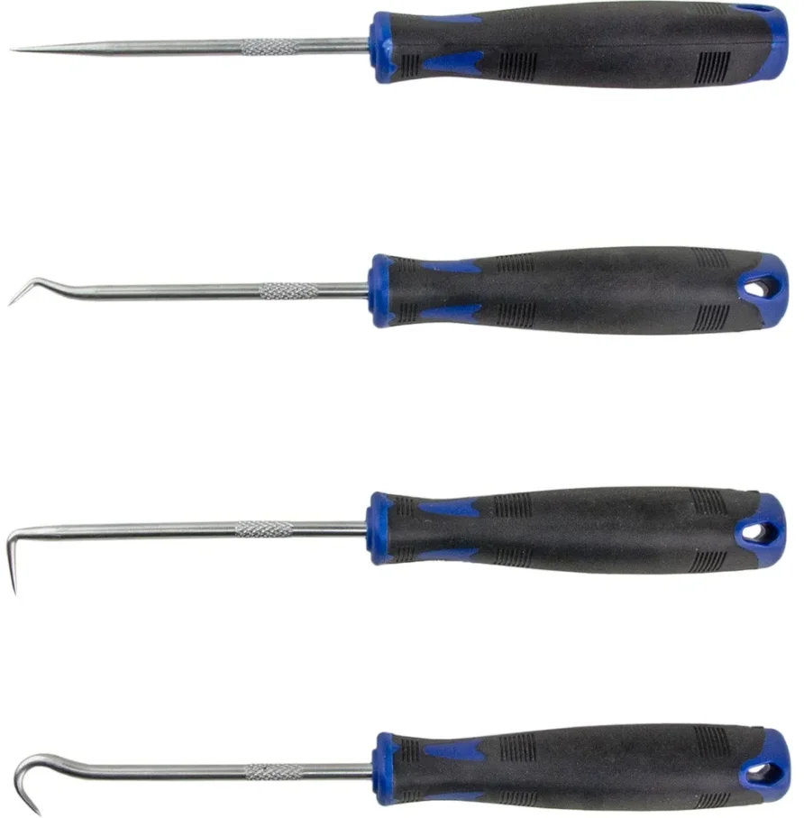 Набор крючков для демонтажа сальников и уплотнителей, 4 предмета