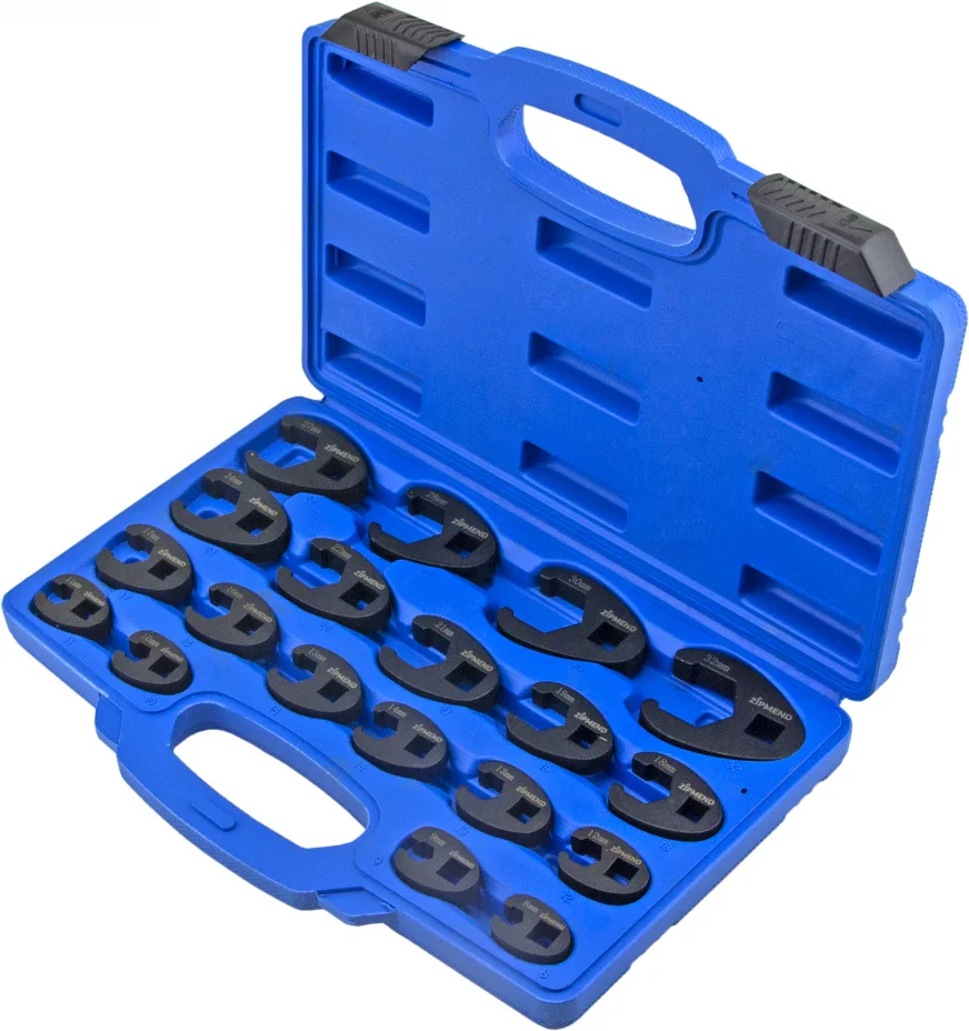 Набор ключей разрезных односторонних 8–32мм., 19 предметов, ZIPMEND