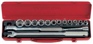 Набор торцевых головок с принадлежностями 1/2", шестигранные, 8-27 мм, 15 предметов KING TONY 4501MR