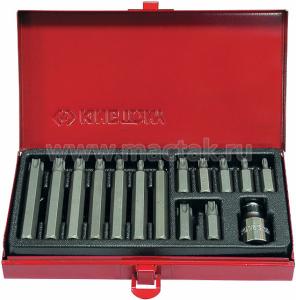 Набор вставок (бит) 10 мм, TORX, Т20-Т55, 15 предметов KING TONY 1015PQ